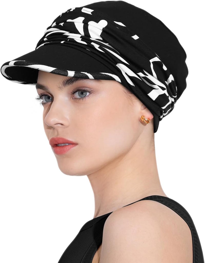 Awefeel Chemo Headwear Viscose Newsboy Cap for Women Fall and Winter Hats - Image 3